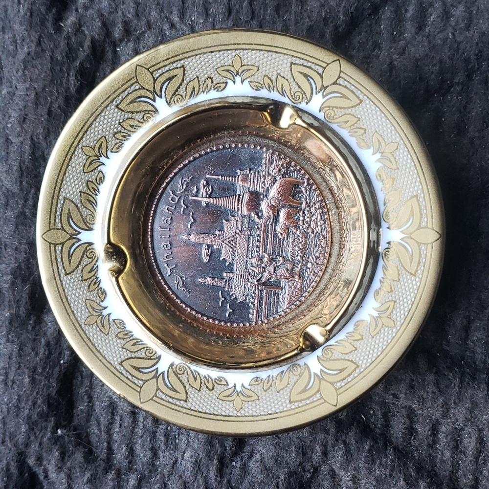 Vintage Thailand Copper Ashtray